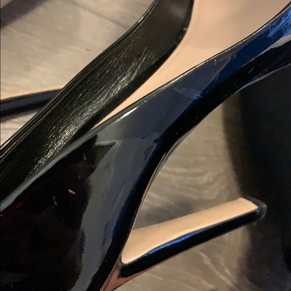 MIU MIU black patent leather peep toe pumps - Picture 10 of 11